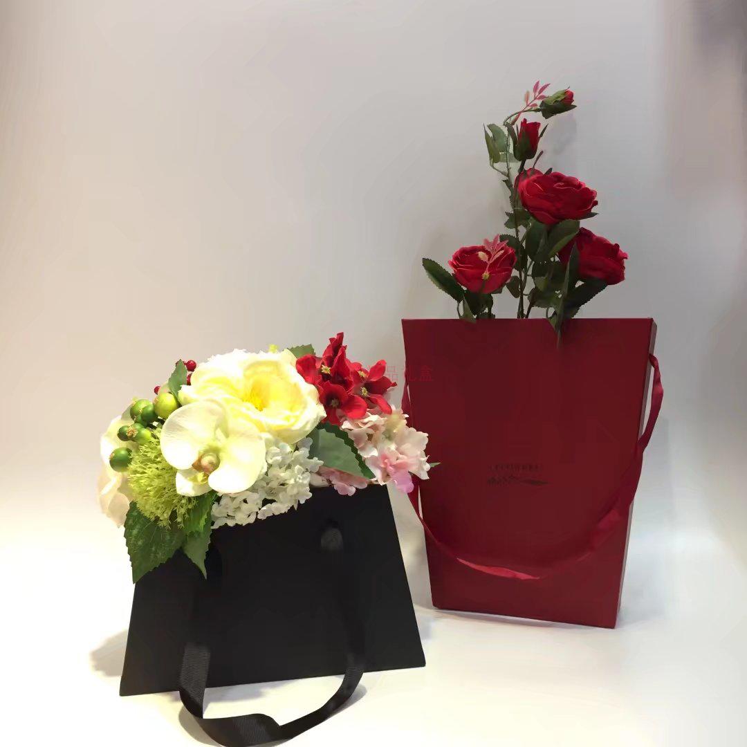 Pure color, no logo portable trapezoidal flower barrel, flower box, immortal soap, flower gift gift box.1