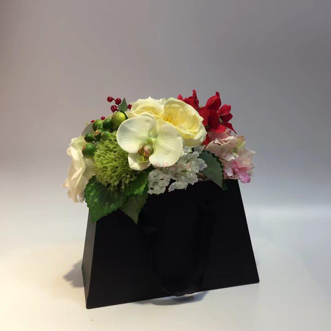 Pure color, no logo portable trapezoidal flower barrel, flower box, immortal soap, flower gift gift box.3