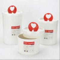 雅奇 组合装圆形2中+1大+1小 奶粉密封罐 茶叶食品保鲜储物罐防潮奶粉盒 大容量奶粉罐子