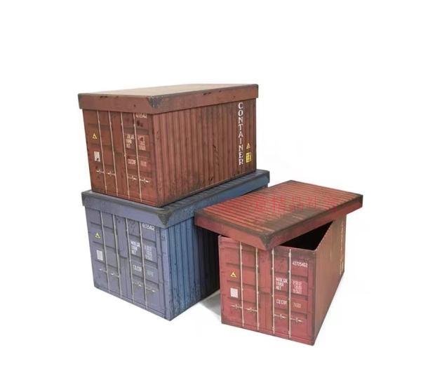 复古创意长方盒三件套 礼品包装盒 仿真集装箱模型纸盒