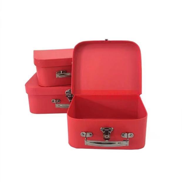 鲜花盒 婚庆礼盒 零食礼品盒 简约纯色手提盒三件套2