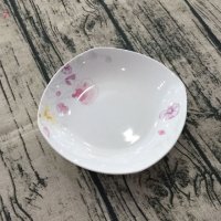得意陶瓷 釉中高档骨瓷 粉色迷人 7寸方盘