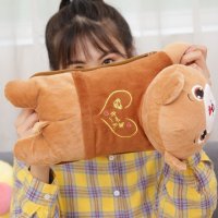 双插手毛绒玩具卡通充电热水袋 安全防爆自动断电