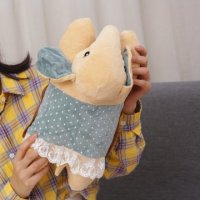 双插手毛绒玩具卡通充电热水袋 安全防爆自动断电