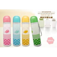 韩版印花卡通304不锈钢子弹头保温杯500ML