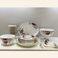 唐山骨质瓷餐具套装中式套装36头礼品装餐具