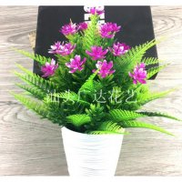 新款仿真花盆栽 塑料花盆景批发 家居装饰品仿真盆景小花盆栽A855