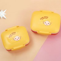 B513/B512手提塑料饭盒儿童手提便当 可爱密封饭盒耐高温保鲜餐盒