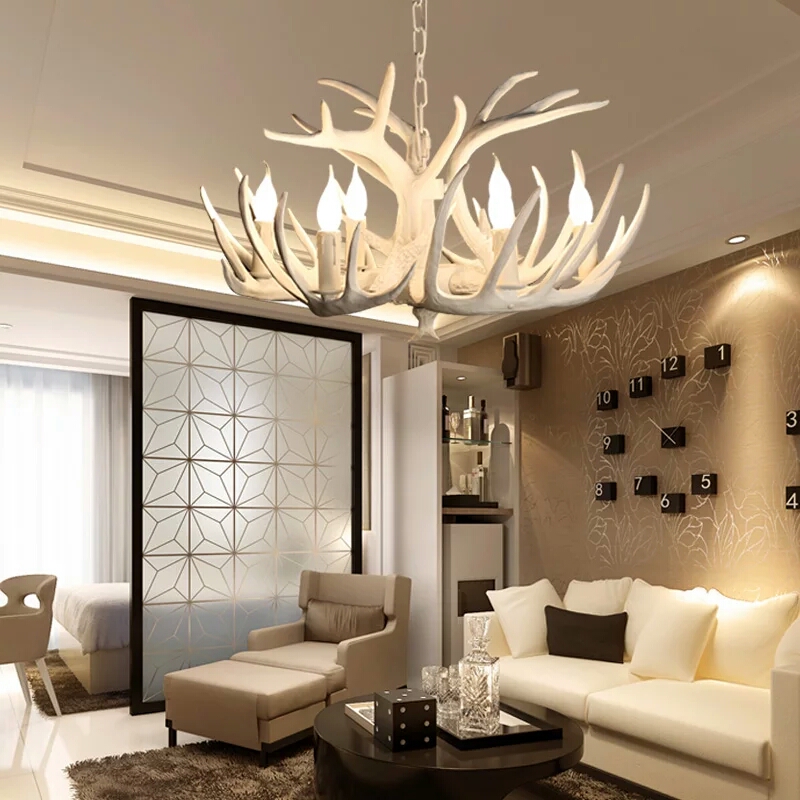 现代主义田园设计吊灯 W-6216-6白色 客厅酒店公寓吊灯3