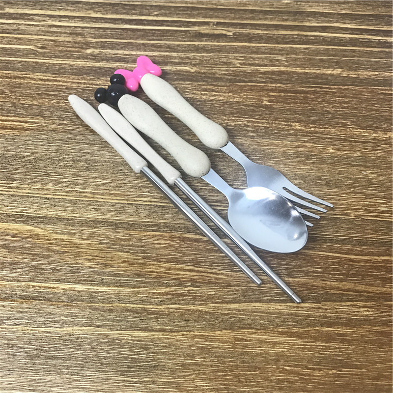 不锈钢便携餐具套装不锈钢勺子叉子筷子3