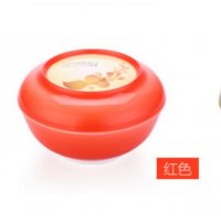 创意碗套装水晶两用碗日式碗学生饭碗带盖微波炉碗小号320ml红色