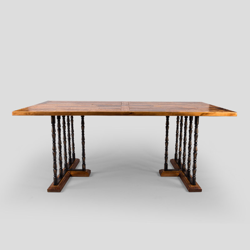 铁木复古餐桌1