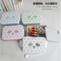 简约时尚可爱圆点微波炉便携式饭盒