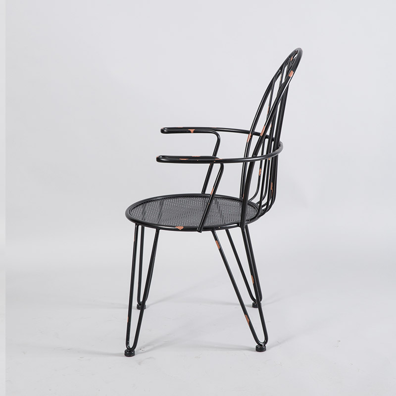 黑色铁艺椅子3