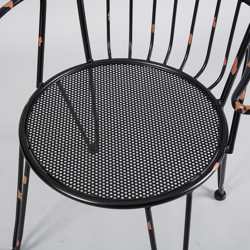 黑色铁艺椅子5