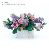 满庭芳花艺新款树脂花器欧式风格仿真装饰花仿真植物摆件 MTF-OS1801005、006