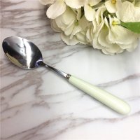 陶瓷柄不锈钢餐具勺子单支