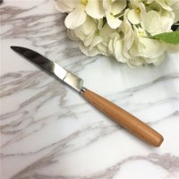 榉木柄不锈钢餐具刀单支