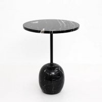 LY-7010D黑色   ，40cmX50cm，大理石+铁艺， 个性家居别墅店面橱窗现代轻奢桌子