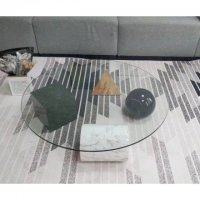 LY-7036   ，90cmX20cm，大理石+铁艺+玻璃， 个性家居别墅店面橱窗现代轻奢桌子