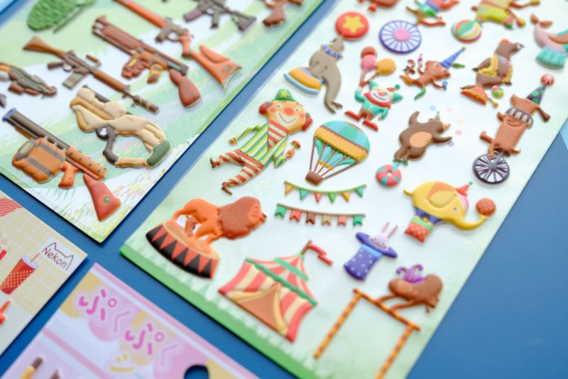NEKONI Original Design baby games puffy stickers