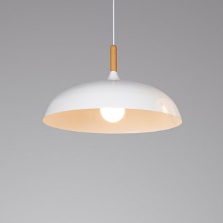 W-6261 白色 铁艺+铝材+木艺小吊灯