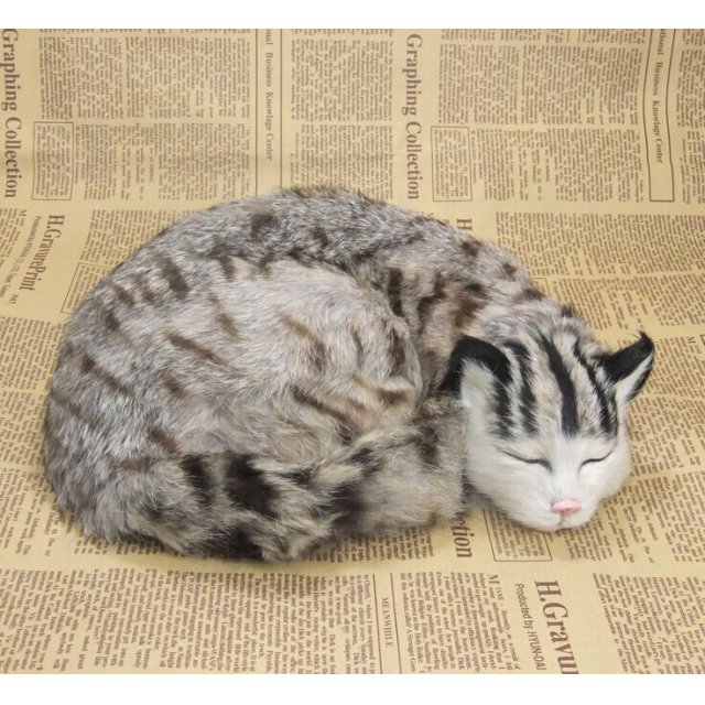 仿真猫睡猫 simulation sleep cat 28x22x8cm