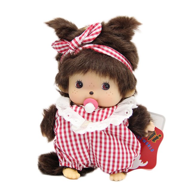 正版蒙奇奇宝宝站姿15cm迷你服装款时尚百变达人蒙奇奇挂件娃娃