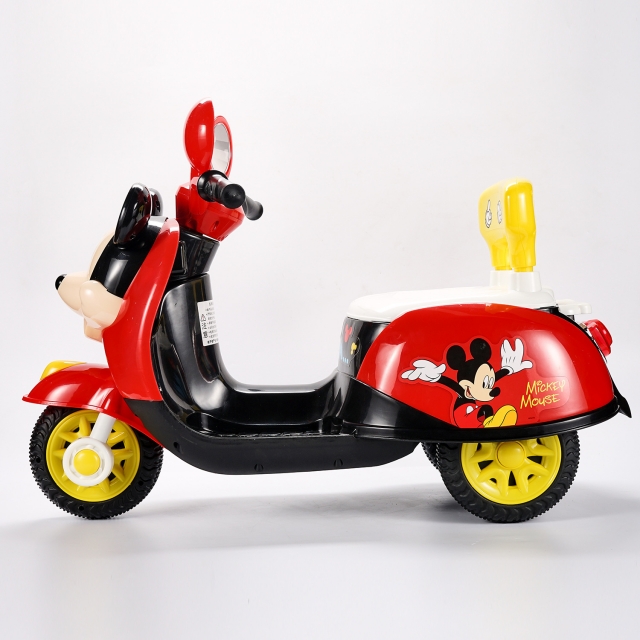 儿童电动摩托车音乐灯光三轮车单驱小孩充电玩具电动三轮车