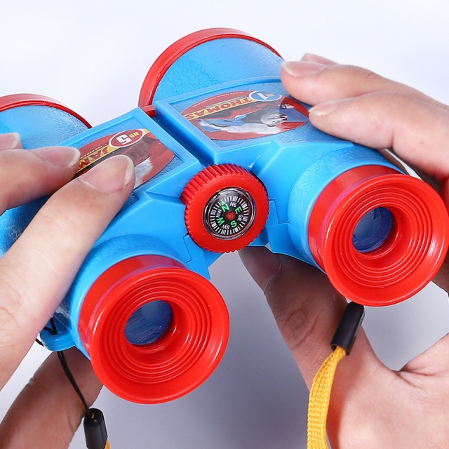 托马斯儿童高清双筒望远镜玩具便携调节小学生放大镜