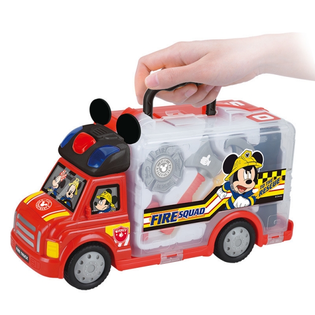 米奇造型消防车声光前后驱动儿童玩具
