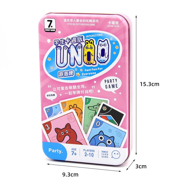 厂家直销品趣 UNQO学生卡通版游洛牌多人聚会休闲扑克卡牌 桌游牌