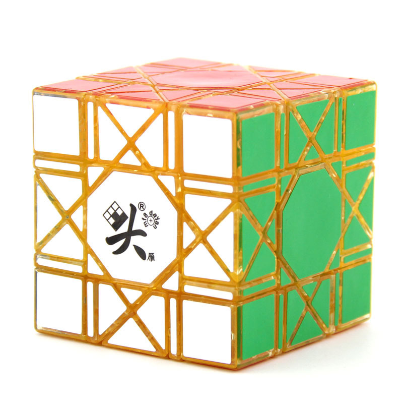 大雁八卦魔方透明黄色 6 axis 8 rank cube 限量收藏三阶混元八卦