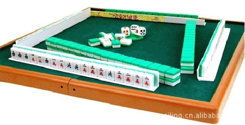 旅行迷你麻将含桌  二麻雀 带桌子雕刻版创意玩具 棋牌娱乐批发