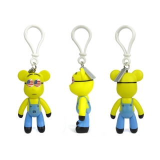 POPOBE正版暴力熊 3寸钥匙扣 小黄人美旗 PVC卡通创意Q版挂饰动漫