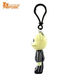 POPOBE正版暴力熊 3寸钥匙扣 怪诞 PVC 卡通 创意 Q版 挂饰 动漫