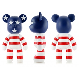 POPOBE正版暴力熊 15寸熊仔 美旗 创意 Q版 装饰 摆件 支架 潮牌