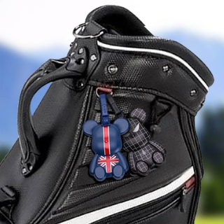 POPOBE正版暴力熊 5寸吸塑行李牌 W11 高尔夫球包牌 防丢失 常用