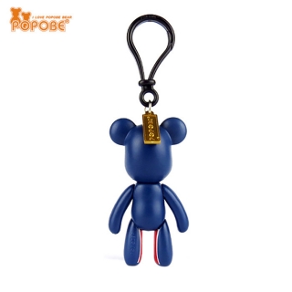 POPOBE正版暴力熊 3寸钥匙扣 英旗 PVC flag 蓝色 米字 礼品