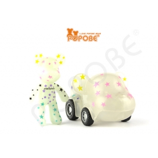 POPOBE正版暴力熊 2寸车盒 彩夜 卡通 Q版 摆件 动漫 抓抓机 装饰