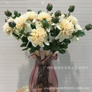 仿真花3支/扎醉蝶菊假花批发婚庆花秀丽菊摄影道具家居摆设路引