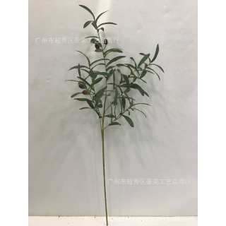 仿真橄榄叶 6叉橄榄枝 仿真植物批发 树叶仿真花厂家 插花套装