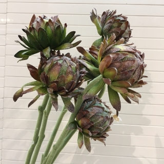 北欧复古植毛凤毛藓小菠萝头高档仿真花创意婚礼堂花艺软装饰假花