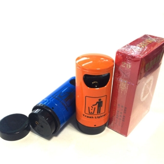 6683 充气打火机创意个性户外垃圾桶形明火打火机时尚打火机