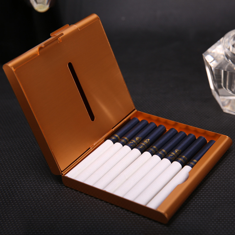 来福双开烟盒创意20支装铝烟盒个性户外防压防汗金属烟具厂家批发