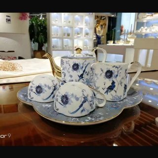 唐山骨瓷茶杯现代家用下午茶具套装