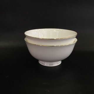 唐山骨瓷家用描金中式6英寸高脚碗面碗
