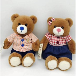 33CM站情侣格子熊