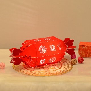 中国风镂空双喜大红色喜糖果造形DIY婚庆装饰台灯