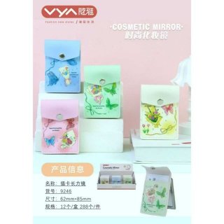 小动物插卡长方镜可爱少女心小清新简约卡通便携随身学生女生镜子